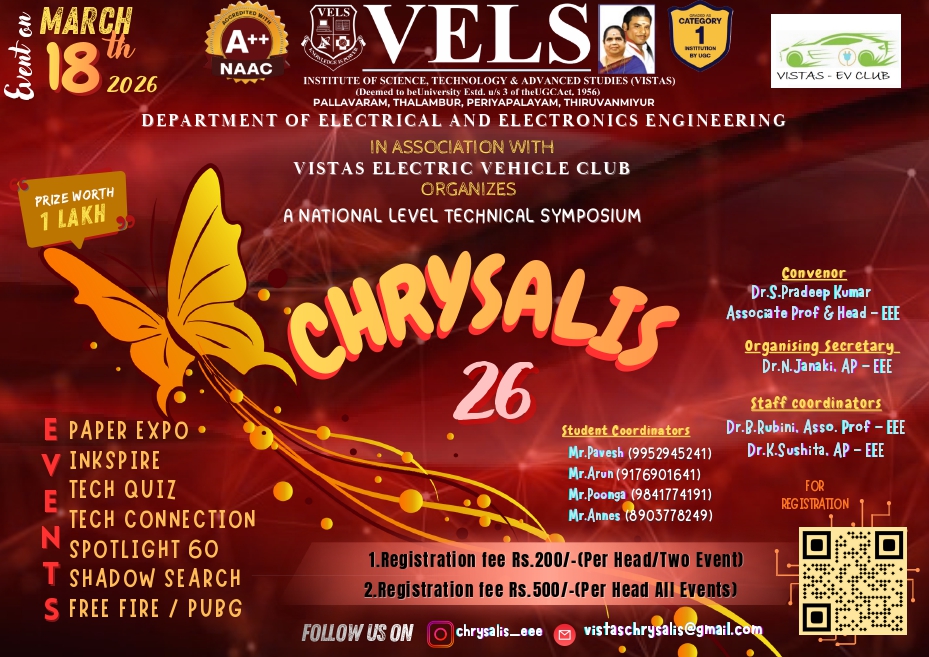 CHRYSALIS 2K26 Technical Symposium Poster 